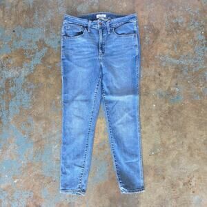 Madewell 10" Roadtripper Jeans Size 14W Stretch Denim MD834 High Rise Skinny